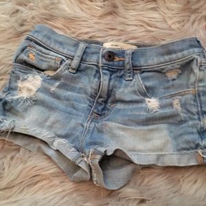 abercrombie girls jean shorts